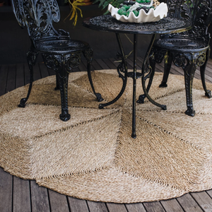 Haute qualité écologique rond jonc de mer décor tapis tissé à la main panier de rangement pour salon fabriqué au Vietnam - Product Image 5
