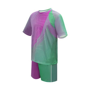 Conjunto completo de ropa de fútbol transpirable personalizada OEM, kit de fútbol que incluye camiseta de jersey con uniforme personalizado para jugadores de fútbol - Product Image 2