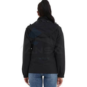 <b>Women</b> <b>Waterproof</b> Rain <b>Jacket</b> <b>Lightweight</b> Raincoat with Hood Hiking <b>Jacket</b> Softshell Windbreaker <b>for</b> Outdoor Activities Black - Product Image 3