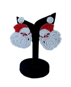 Pendientes de Papá Noel con Cuentas Hechas a Mano y Formas Personalizadas, Pendientes Navideños, Joyería de Cuentas Personalizada al por Mayor - Product Image 1