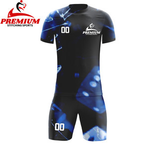 Venta al por mayor camiseta de fútbol de diseño personalizado Sublimación de color uniforme de fútbol pantalones para hombres - Product Image 1