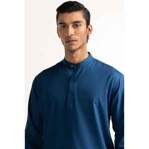 ชุดสูทธุรกิจสีน้ำเงินทรงเข้ารูปหรูหรา กระดุมแถวเดียว ปิดด้วยซิป สไตล์คลาสสิกสำหรับเจ้าบ่าว รุ่น SK-PSD24-005 - Product Image 3