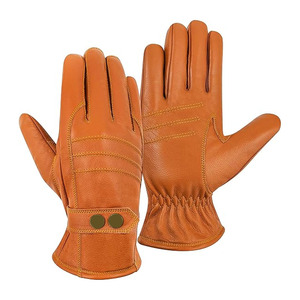 JNM SEGURIDAD Hombres Guantes de cuero de invierno Guantes antideslizantes para la nieve para clima frío para la conducción de motocicletas Senderismo Condiciones al aire libre - Product Image 1