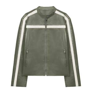 Chaqueta de Cuero para Mujer de Alta Calidad al por Mayor, Diseño Personalizado, Manga Larga, Transpirable, para Exteriores - Product Image 1