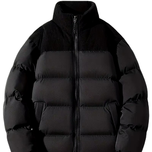 Chaqueta acolchada de invierno para hombre personalizada superventas, nueva chaqueta de cuero con decoración de piel, servicio OEM - Product Image 1