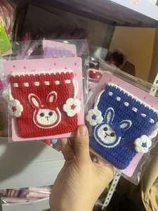 Porte-monnaie en crochet fait main en forme de panda, style dessin animé, accessoire de mode - Product Image 6