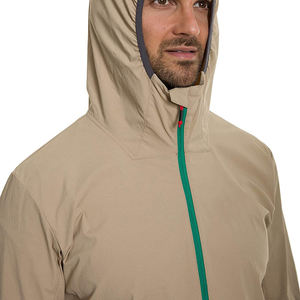 Mens Beige Lightweight Pullover Windbreaker Jacket with Hood <b>Outdoor</b> <b>Hiking</b> Zip Up Half Zip Waterproof Sporty Casual Outerwear - Product Image 6