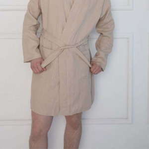 Manteaux de peignoir en peluche pour hommes-Confortable et élégant-Idéal pour se prélasser et porter décontracté - Product Image 5