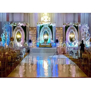 Decoración de escenario de recepción de estilo elegante Canadá Royal Roman White Wedding Reception Stage Decor de escenario de recepción de estilo elegante - Product Image 1