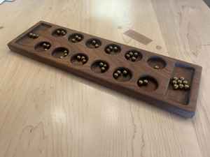 Jeu de Mancala en bois artisanal de qualité supérieure, divertissement familial, jeu de stratégie de table d'intérieur, compétences, divertissement, jeu classique - Product Image 3