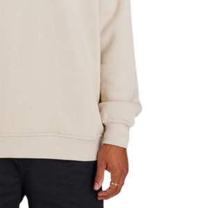 Jersey de algodón 345GSM para hombre, sudadera con ajuste relajado, logotipo gráfico de invierno, logotipo gráfico frontal suave y cómodo, Color avena - Product Image 6