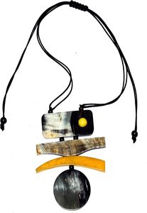 Collar de cuerno de búfalo de alta calidad, collar de cuerno Natural de Color ámbar miel, joyería de cuerno de búfalo para mujer, moda a precio barato - Product Image 4