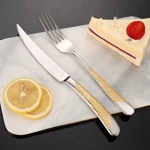 Luxury <b>Portable</b> Golden Colored Stainless Steel Flatware for Home and Hotel Indian Supplier Cutlery for Wedding Case Packing - Product Image 2