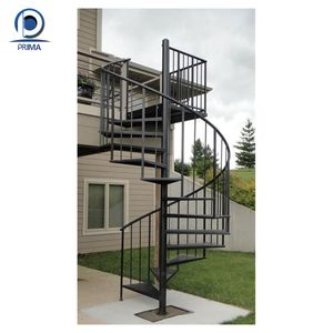 Meilleures ventes <span class=keywords><strong>Escalier</strong></span> en <span class=keywords><strong>colimaçon</strong></span> sophistiqué en verre et métal de <span class=keywords><strong>style</strong></span> extérieur avec marches en acier inoxydable pour maison de luxe - Product Image 3