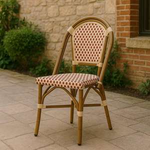 Silla de comedor de ratán cómoda de alta calidad, diseño minimalista para uso interior/exterior para sala de estar de Hotel de granja - Product Image 3