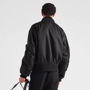 Veste bomber pour homme en toile de qualité supérieure, col montant, capuche, couleurs et logo personnalisés OEM, doublure en coton, vente en gros - Product Image 5