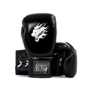 Guantes de Boxeo de Cuero con Logotipo Personalizado Athlefit, Agarre Cómodo, Ligeros y Transpirables para Entrenamiento y Sparring al Aire Libre (Todos los Tamaños) - Product Image 1