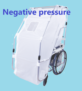 เก้าอี้รถเข็นแบบพกพาปรับระดับได้ใช้งานได้ยาวนานเก้าอี้ขนส่งผู้ป่วยปลอดภัยทางชีวภาพสำหรับโรงพยาบาล - Product Image 4