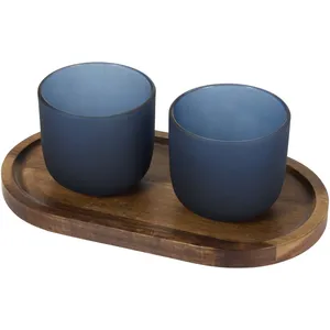 Plateau de service en bois personnalisé avec verres - Product Image 2