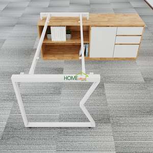 Escritorio Ejecutivo Minimalista MConcept 180x160, Muebles de Oficina Modernos con Patas de Acero, Requiere Ensamblaje - HBMC024 - Product Image 5