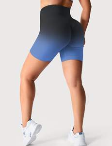 กางเกงโยคะขาสั้นไร้ตะเข็บเอวสูงของผู้หญิงเลกกิ้งออกกำลังกายแบบผ้าสแปนเด็กซ์/ ไนลอนแบบรีไซเคิล - Product Image 1