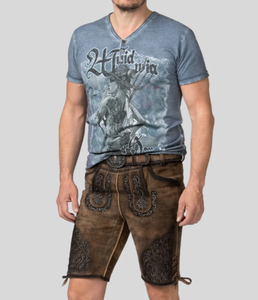 Bavarian Classic 2025 Custom Logo <b>Men's</b> German Lederhosen Quick Dry & Breathable <b>Long</b> Oktoberefest Attire with Pockets - Product Image 1