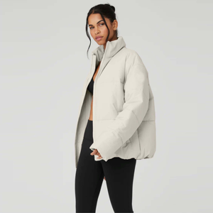 Hợp Thời Trang Và Ấm Áp Của Phụ Nữ Ngắn Nóc Áo Khoác Cộng Với Kích Thước Giản Dị Mùa Đông Mặc Thân Thiện Với Môi Windproof Thoáng Khí 100% <span class=keywords><strong>Polyester</strong></span> - Product Image 4