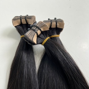 Tape in Raw Human Hair Extensions 100% Vietnamese Natural Human Hair Invisible Tape Ins Hair Extensions from SIngle Donor - Product Image 1