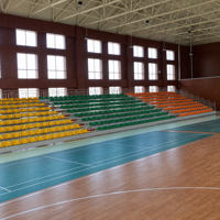Siège de tribune de stade en HDPE durable avec dossier fixe, léger (moins de 1 kg), chaise d'événement portable pour le sport