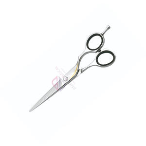 Tijeras de peluquero con reposapiés ajustable | Tijeras de corte de pelo de precisión de acero inoxidable con acabado pulido para uso en salón - Product Image 3