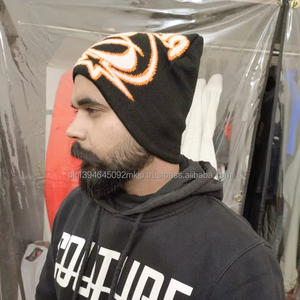 หมวกถักแบบมีตัวอักษรสำหรับฤดูหนาวปรับแต่งได้2024หมวกทรงบีนนี่ทรงต่ำแบบไม่มี3D ปักโลโก้สำหรับผู้ใหญ่เสื้อผ้าชายหาดธุรกิจ - Product Image 5