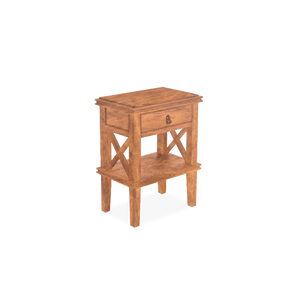 Table de chevet en bois massif New Crossia pour ensembles de chambre à coucher - Product Image 1