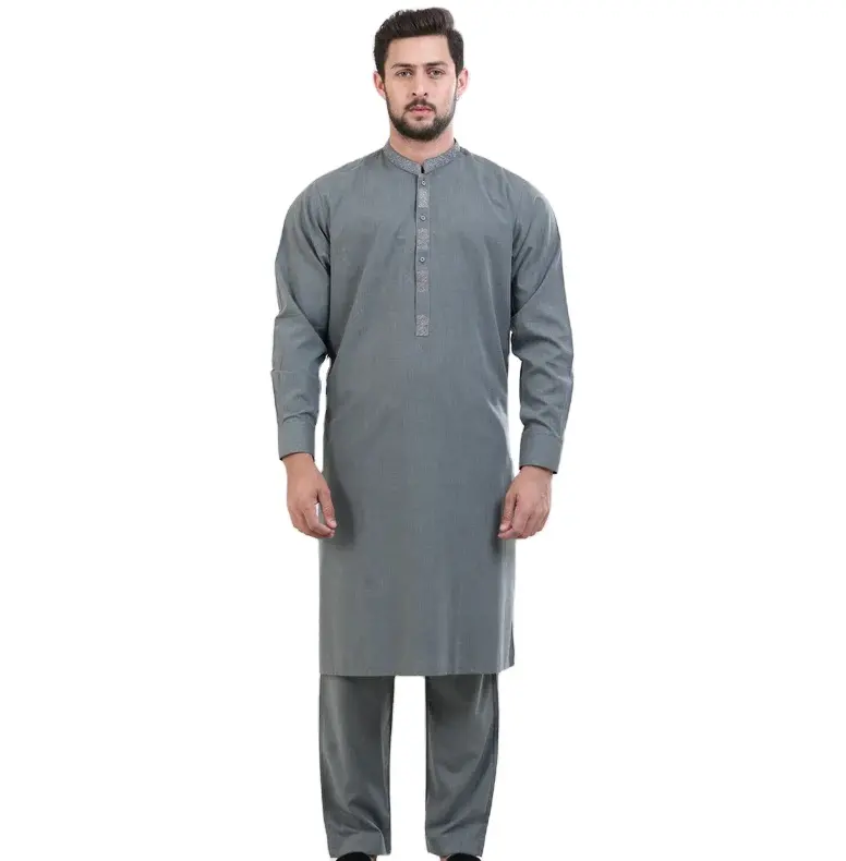 Sıcak satış erkekler Shalwar Kameez 2024 yüksek kalite özelleştirilmiş erkekler giysi nefes yeni tasarım erkekler Shalwar Kameez