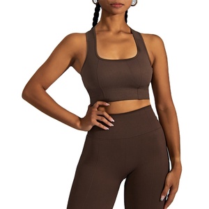 Custom Soft Compression Lightweight Shockproof Sexy Sport Strappy Recycled Sports <b>Bra</b> Custom Workout Yoga Crop Sports <b>Bra</b> - Product Image 1