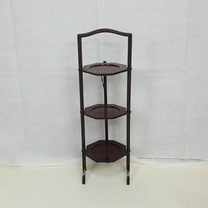 Soporte de pastel de madera de 3 niveles Forma redonda Producto de madera Servidor Soporte de pastel Exhibición Cupcake al mejor precio Soporte de pastel de madera personalizado - Product Image 3