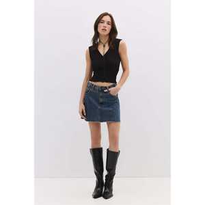 Body Casual con Cuello en V y Pliegues en la Cintura con Logotipo Frontal - Product Image 5