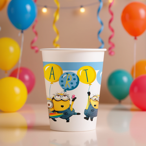 Gobelets jetables Minions 200 ml pour fêtes, lot de 6 - Product Image 3