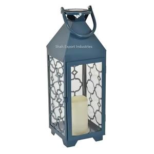 Lanterne en métal et verre enduit rouge pour la décoration de la maison et du jardin Lanterne de sol de camping portable disponible à bon prix - Product Image 4