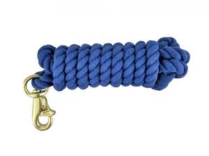 Cuerda de plomo de cuero genuino de 10 pulgadas de alta calidad con gatillo de latón resistente, estilo occidental de algodón suave para entrenamiento de caballos - Product Image 2