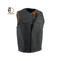 Gilet en cuir pour homme personnalisé/Gilet de motard en cuir véritable pour homme, cuir véritable