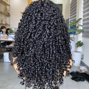 Pelucas rizadas para mujer, cabello largo rizado, peluca ondulada negra para mujer, cabello humano 100% real de Vietnam - Product Image 1