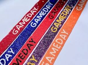 Sangle de sac à bandoulière personnalisée de style américain Texas Gameday, largement ornée de perles, avec crochets détachables, type de fermeture ouverte, forme longue - Product Image 2