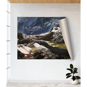 Elegante paisaje de montaña: cuadro impreso en lienzo con opción de vidrio templado, póster enrollable - Product Image 1