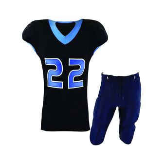 Uniforme de football américain, fourniture directe d'usine, kits d'équipe personnalisés, maillot respirant, pantalon de performance, short, grande taille, commandes en gros - Product Image 2