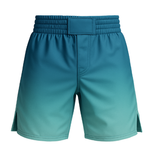 Shorts MMA OEM Teal to Aqua Ombre - Shorts de sport légers à séchage rapide pour l'entraînement - Product Image 1