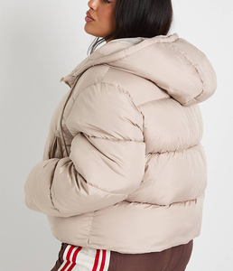 Wholesale Padded Short Length <b>Women</b> Winter Jacket Hip Hop Style Zipper Front Outerwear England Style Quilted Polo <b>Coat</b> - Product Image 6