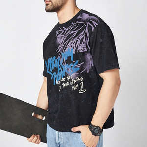 Camiseta transpirable con estampado personalizado, camiseta de verano para uso diario, camisetas de gran tamaño para hombres, Camiseta de algodón 100% para hombres, Camiseta holgada estampada - Product Image 3