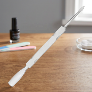 Pousse-cuticules (gouge) double extrémité en acier inoxydable, outil de manucure réutilisable - Product Image 3