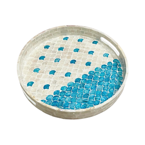 Base para Pastel Decorativa Hecha a Mano con Incrustaciones de Madreperla y Concha Capiz, Tamaño y Color Personalizables para Exhibición de Postres de Chocolate en Restaurantes - Product Image 5