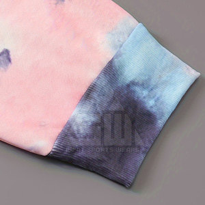 Sweat-shirt à capuche tie-dye pour homme, coupe classique, tricoté, décontracté, pull d'hiver, poche avant, logo, polyester/coton - Product Image 3